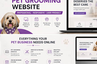 design a professional website for your pet grooming business