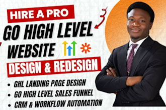 be your gohighlevel expert ghl salesfunnel landing page  ghl website automation