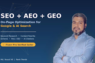 do onpage SEO and ai search optimization with aeo and GEO