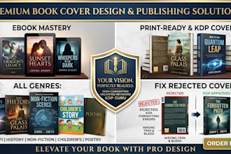 do any book cover design, ebook cover, kdp book cover or fix rejected book cover