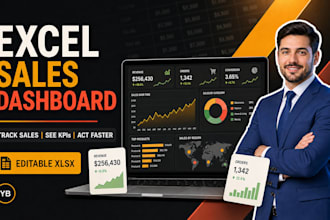 build an excel sales tracker and KPI dashboard