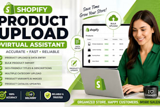 shopify product import virtual assistant