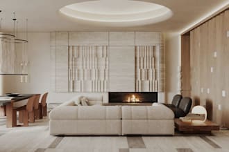 recreate 3d building interior render, luxury villa layout design, master bedroom