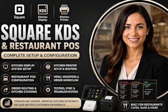 setup kds kitchen display system kitchen printer square restaurant pos