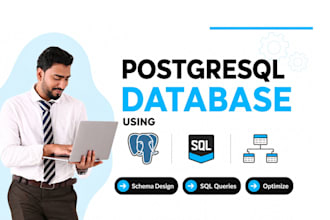 design postgresql database schema with sql queries and optimize