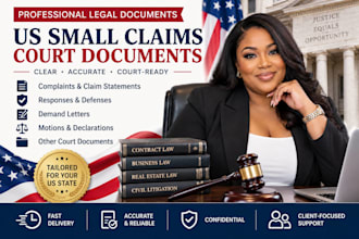 draft your US small claims complaint, response and court documents