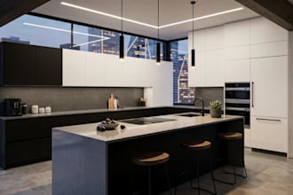 do custom  kitchen layout cabinet elevation and vanity 2d, 3d modeling