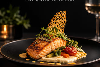 design modern luxury food, restaurant and promotional poster