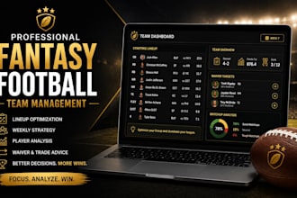 manage your fantasy football team and optimize your lineup