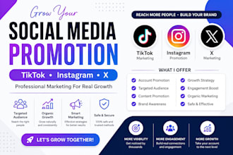 promote tiktok follower instagram and x marketing promotion for organic growth