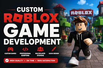 build custom roblox game, roblox game developer roblox lobby and scripter