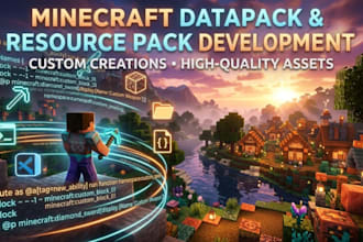 create minecraft datapacks, texture packs and resource packs