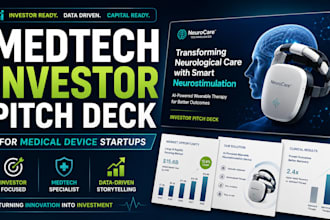 design medtech investor pitch deck for medical device startups