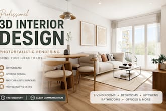 create photorealistic 3d interior design for your home