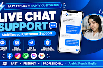 be your live chat support agent in english, french, and arabic
