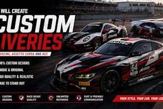 create custom liveries for iracing assetto, corsa and acc
