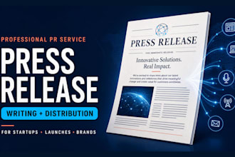 write and distribute press release for startups, new products and brands