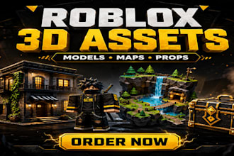 create custom roblox 3d models, game assets and maps