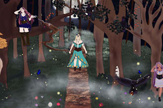 create atmospheric fantasy character illustrations