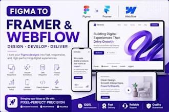 convert figma to framer, build framer and webflow websites