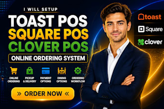 setup toast pos square pos clover online ordering system