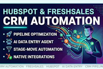 build freshsales automation crm pipeline ai data entry agent, hubspot automation