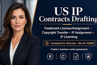 draft an exclusive intellectual property license agreement
