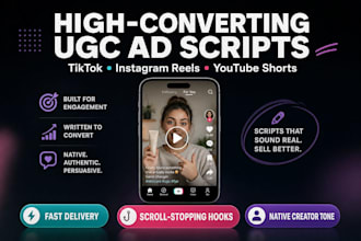 write high converting ugc ad scripts for tiktok and instagram reels