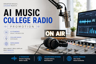 do ai radio music promotion to ai approved college radio station