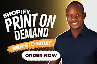 create shopify store dropshipping print on demand website