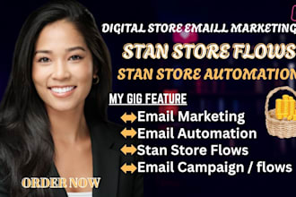 setup stan store digital product stan store email marketing automation funnel