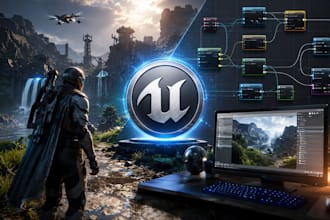 develop unreal engine 5 game ue5 blueprint gameplay mechanics and multiplayer