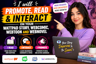 promote, read, interact on your wattpad story, webcomic, webtoon and webnovel