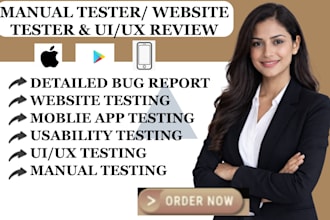 do website testing, mobile app testing, QA, usability and bug testing