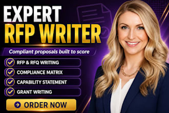 write rfp rfq rfi bid proposal and gov contracting writing, grant writing