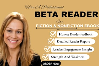 beta read your novel with story analysis, reader report and manuscript feedback