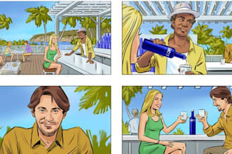 draw pitch storyboard animation  commercials film, TV or web series art deck
