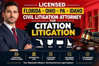 licensed florids ohio pa ldaho citation litigation attorney lawsuit defamation