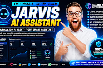 fix install setup open claw ai agent build jarvis ai assistant custom dashboard