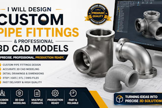 design custom pipe fittings and professional 3d cad models