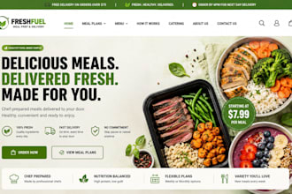 build food delivery website meal prep website meal prep shopify store food store
