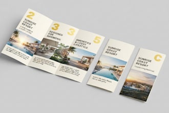 design a professional flyer, bifold or trifold brochure