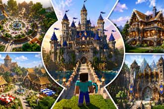 minecraft builder,build minecraft castle,spawn maps, houses, villages