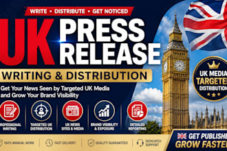 uk press release writing distribution UK news media submission PR publishing
