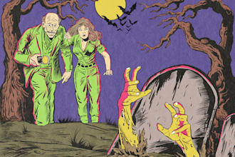 create custom retro vintage comic illustration
