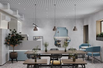design retail store, 3d interior cafe, shops, restaurant and exterior rendering