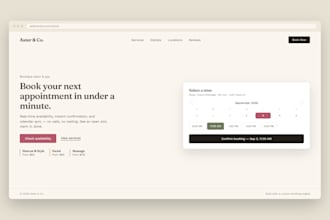 create an online booking and appointment website