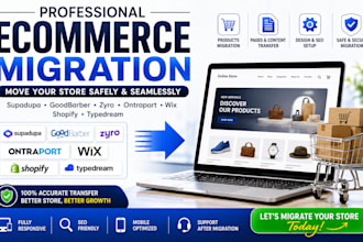 migrate supadupa goodbarber zyro ontraport wix shopify typedream to ecommerce