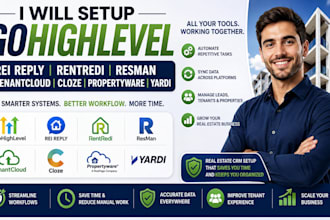 setup gohighlevel rei reply rentredi resman tenantcloud cloze propertyware yardi