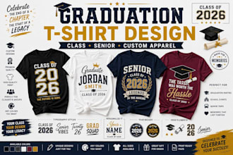 create graduation t shirts custom apparel graphics merchandise artwork